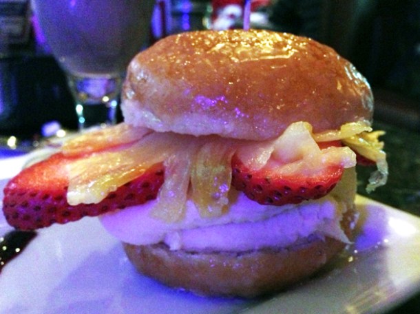cheesecake dessert burger at mandalay place burger bar