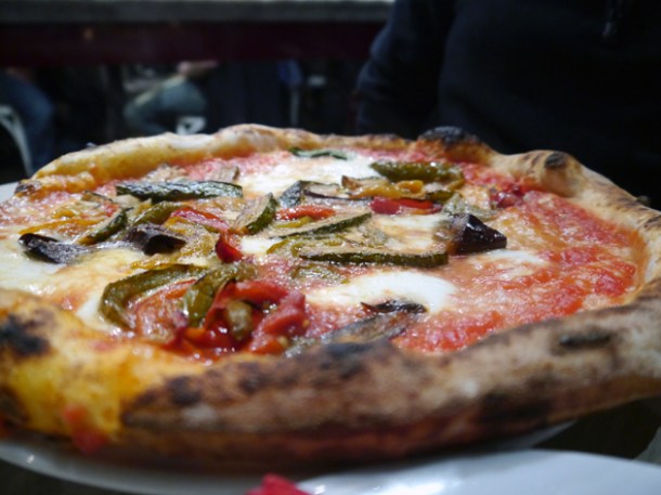 verduretta aubergine pizza at rossopomodoro
