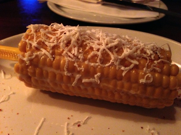 corn on the cob dessert at boho mexica