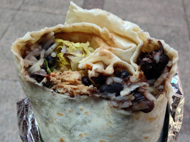 pork burrito at daddy donkey