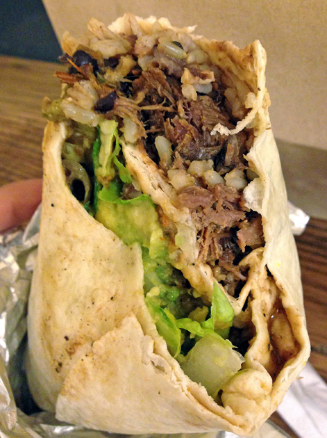 beef brisket burrito from freebird
