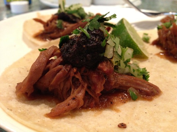 lamb tacos at la bodega negra