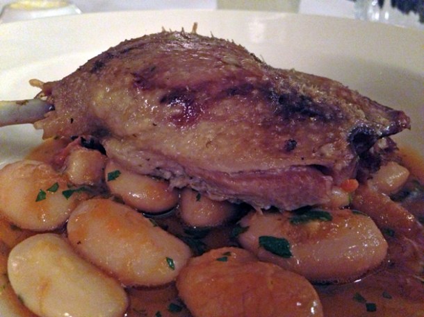 duck confit at les deux salons