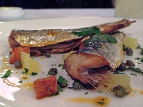 grilled sardines at les deux salons