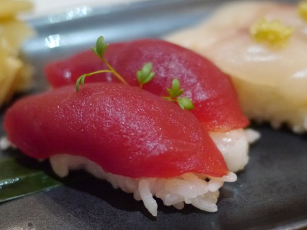 tuna nigiri sushi at inamo piccadilly