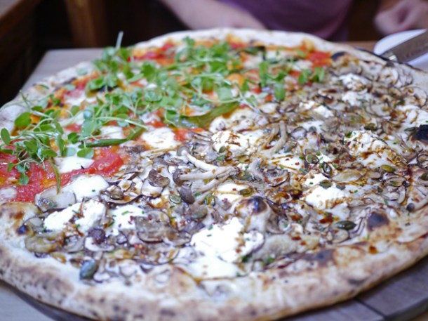 homeslice restaurant pizza half-and-half