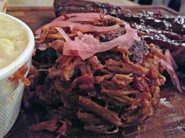 pulled pork at red dog saloon