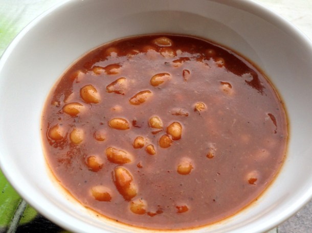 jerked beans at rub slow food diner