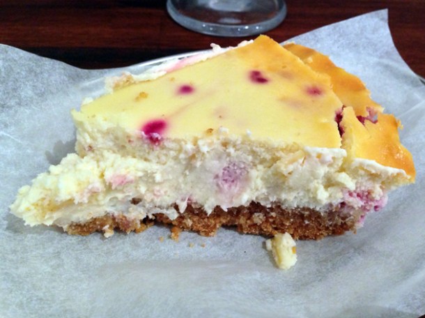 raspberry cheesecake at rub slow food diner and milk bar