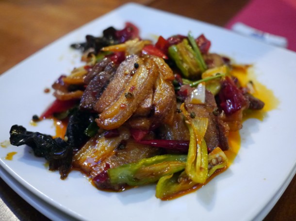 double cooked pork at oriental dragon