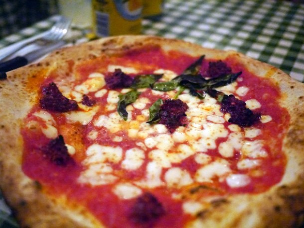 nduja pizza at pizza pilgrims