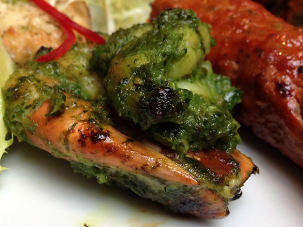 tandoor prawn starter at the red fort