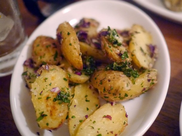 potatoes with radicchio at foxlow