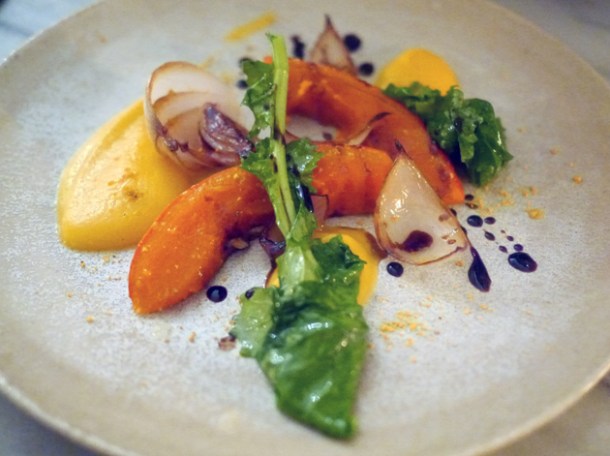 pumpkin and onions at the clove club