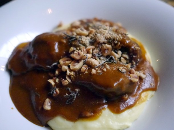 braised pork cheeks at drakes tabanco