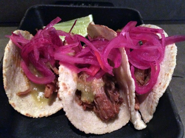 pork pibil tacos at peyote