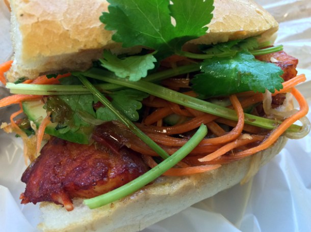 catfish baguette at banh mi hoi an