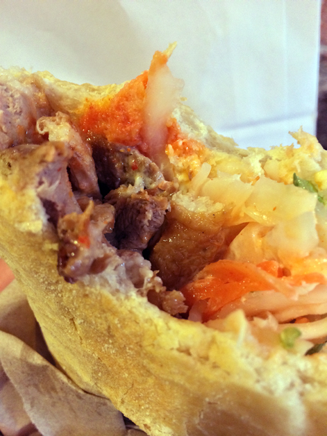 duck banh mi at chao kitchen