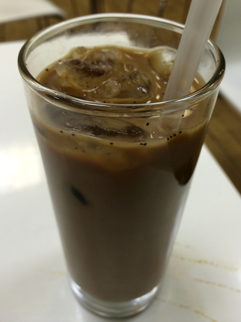 iced vietnamese coffee at bun cha