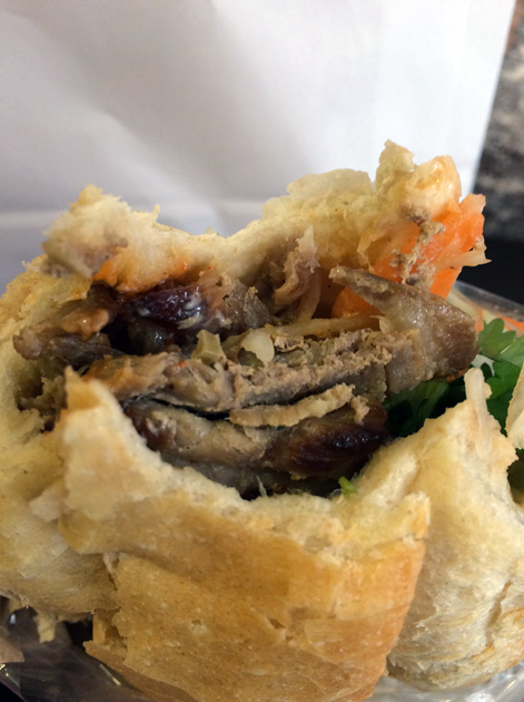 lemongrass pork banh mi at chao kitchen
