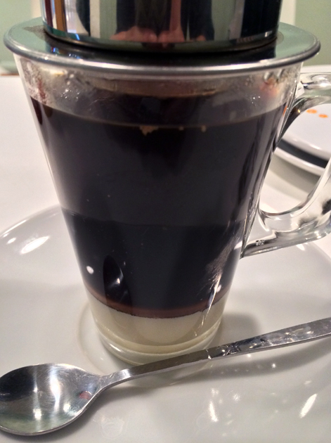 vietnamese coffee at bun cha