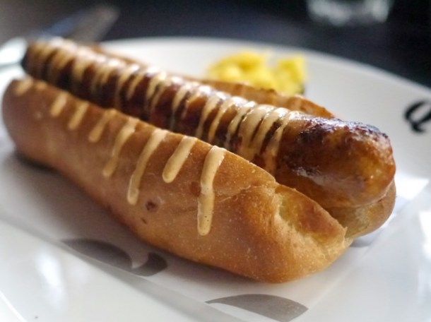kielbasa hot dog at q grill