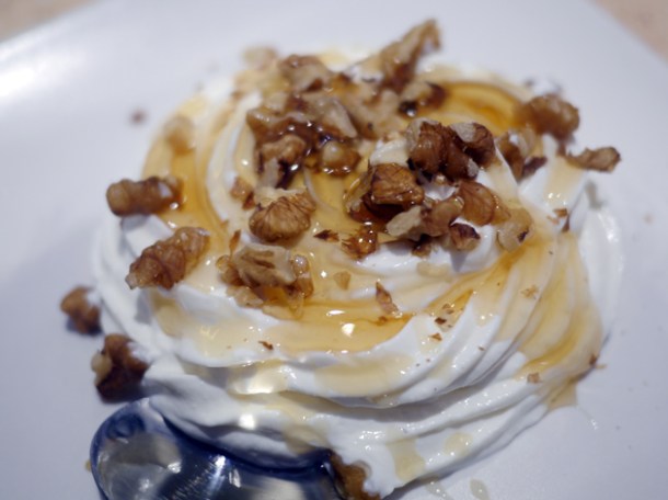greek yoghurt with walnuts and honey at 21 bateman street