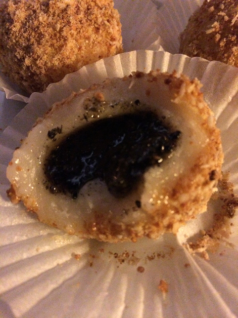inside black sesame balls at courtesan