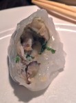 inside sea bass and miso dumpling at dim t