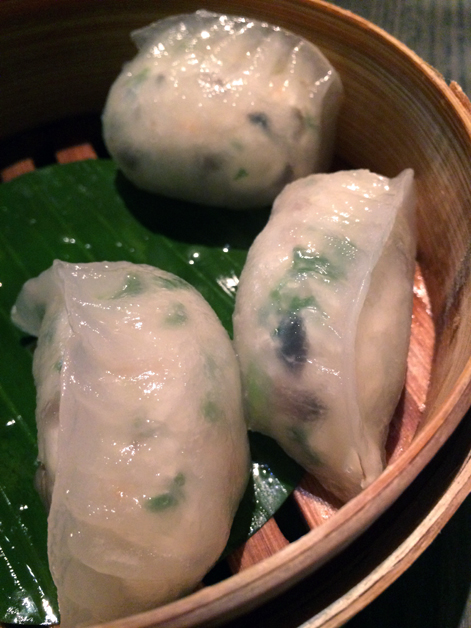 king crab dumplings at yauatcha