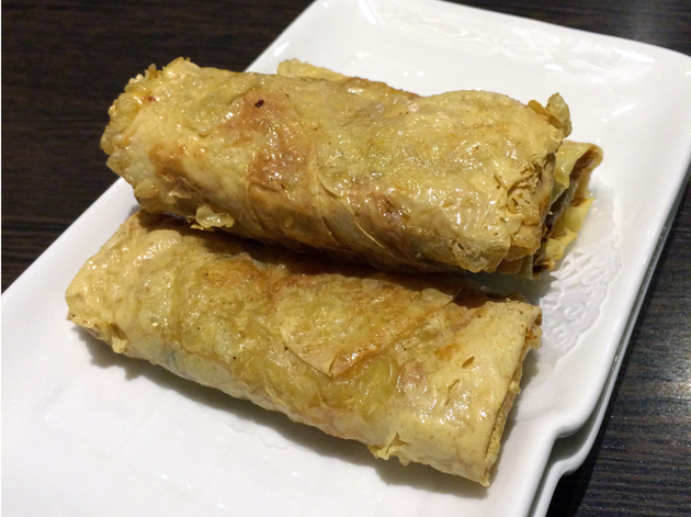 prawn in fried bean curd wrap at suki