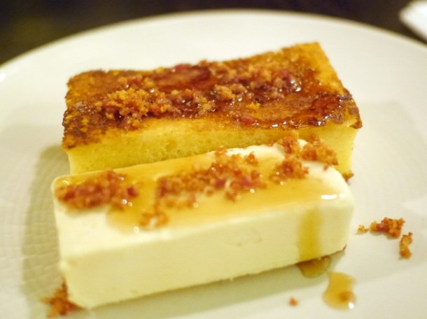 pain perdu with bacon and maple cream at tredwells