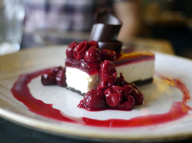 black forest cheesecake at le chalet