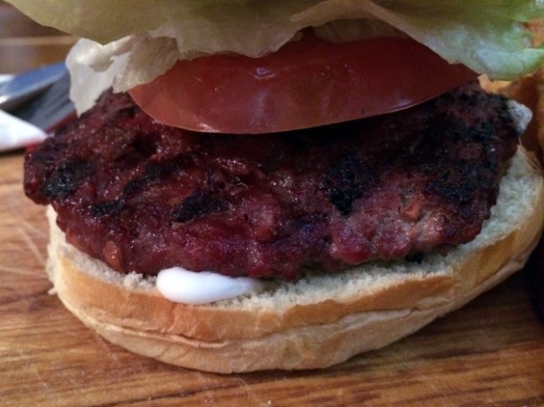 burger at the thirsty bear