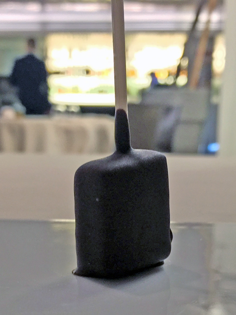 dark chocolate lollipop at metamorfosi