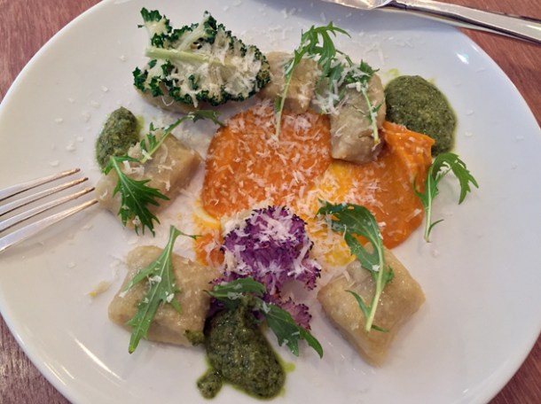 gnocchi with pumpkin and kale pesto at portland