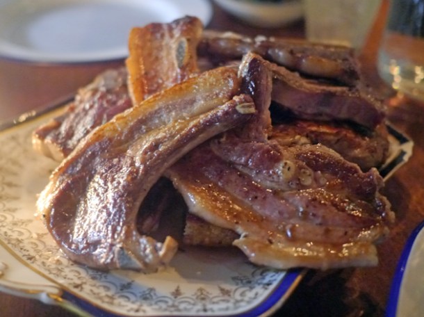 all In pork and lamb chops at blacklock