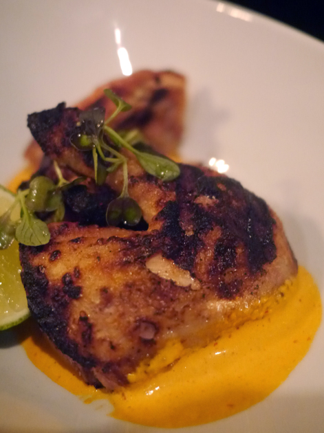 baby chicken with kimchi mayo at bo drake