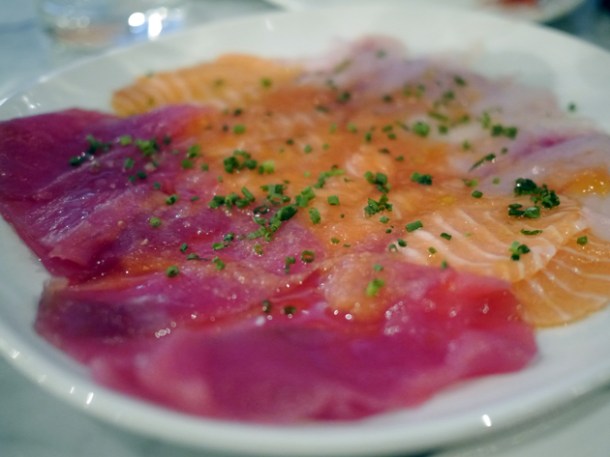 house carpaccio selection at rex and mariano