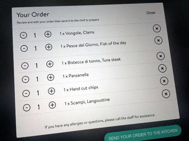 rex and mariano ordering ipad app