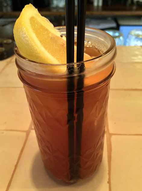iced tea at berber and q