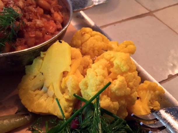 turmeric cauliflower at berber and q