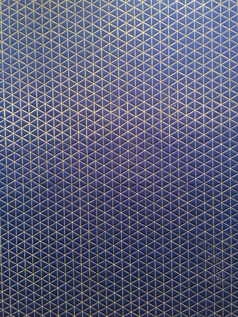 blue bathroom tiles at the duck and rice