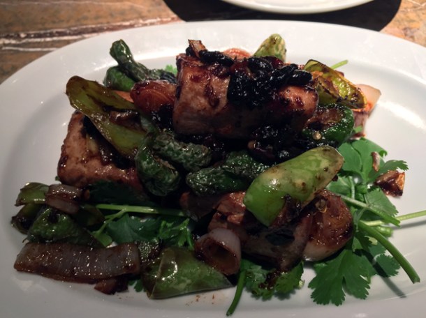 blue fin tuna and jalapenos at the duck and rice
