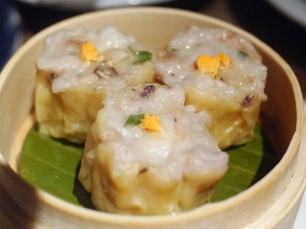 pork and prawn shu mai at the duck and rice