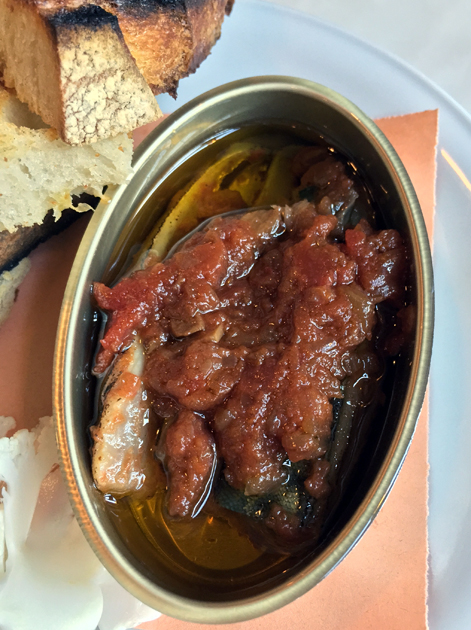 tinned mackerel at taberna do mercado