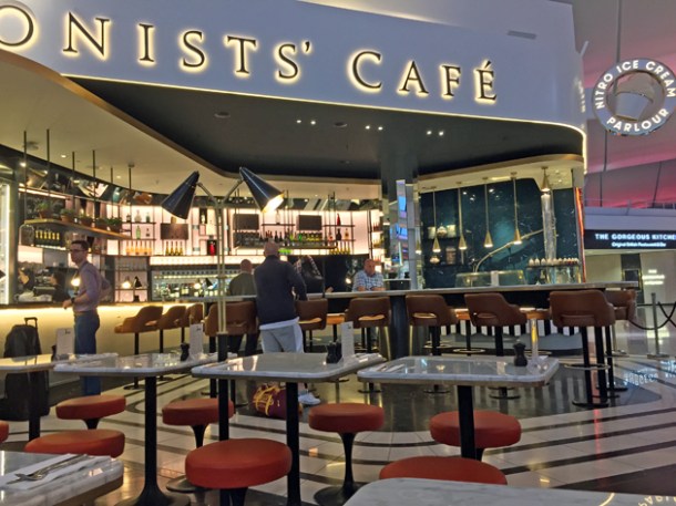 decor at the perfectionists' cafe heathrow terminal 2