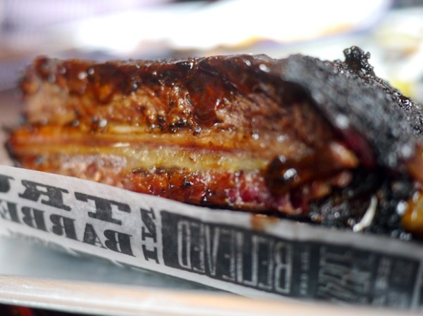 beef jacob's ladder ribs at red's true barbecue shoreditch