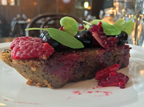 blackcurrant and beetroot cake at the newman arms cornwall project