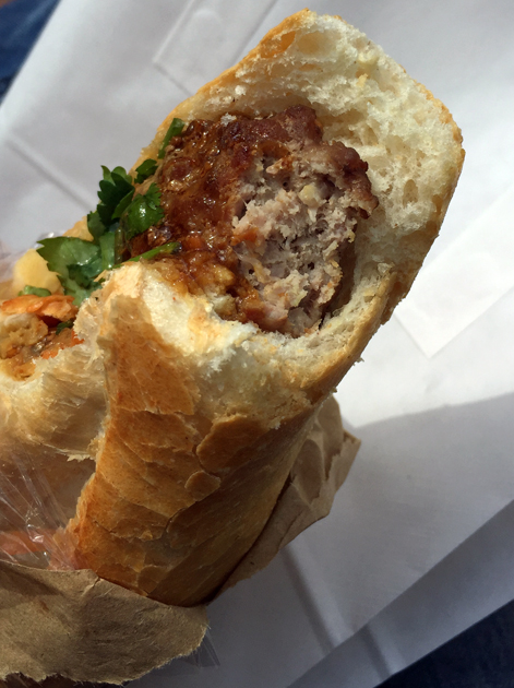 pork meatball banh mi from vietnamese street food whitecross market